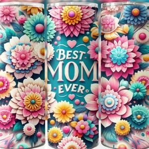 Mothers Day "Mom" 20 OZ Tumblers can be personalized